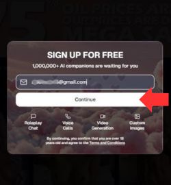 Conectare la pasul 3 Introduceți adresa de e-mail și faceți clic pe “Continuare”