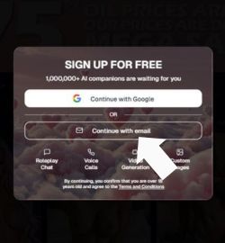 Pasul 2 Selectați “Continuați cu e-mailul”