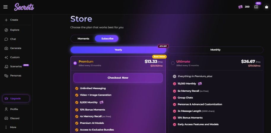Secrets-AI-Prețuri