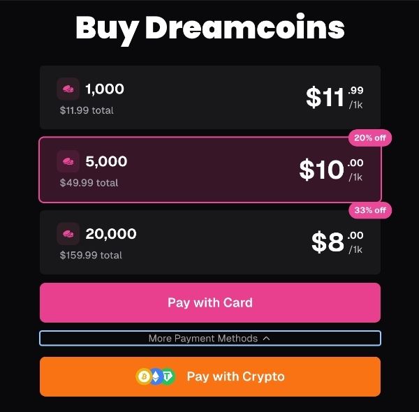 ourdream-token-pricing